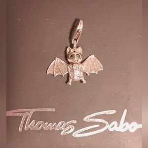 Thomas Sabo Designer Bat Charm Pendant Sterling Silver Gothic